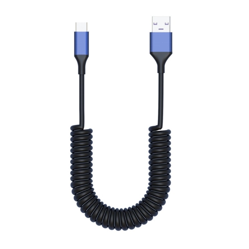 Coiled Type C Data Cable With Quick Charge Function Ideal For Travel Office And gallery