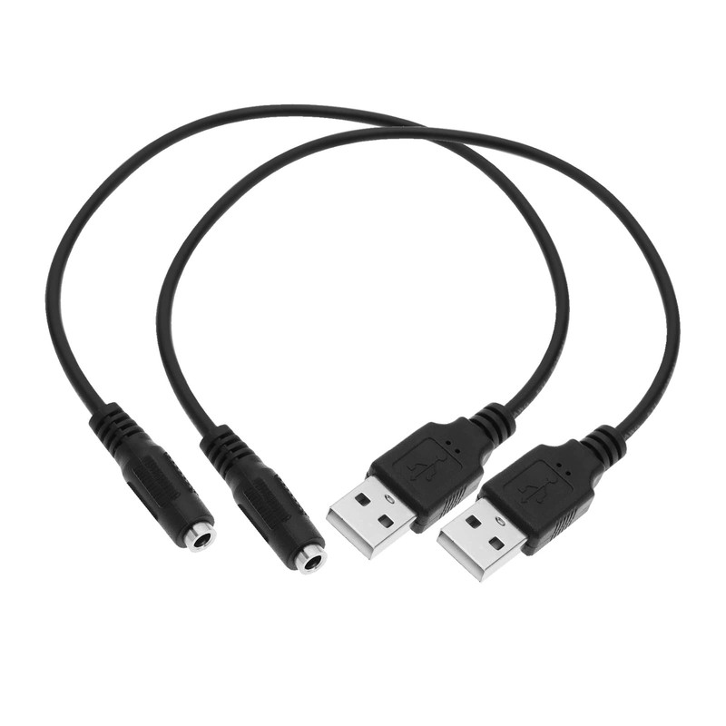 2Pcs USB to DC 3.5x1.35mm Port Cable 5V DC Power Charging Cord USB 2.0 to DC ...