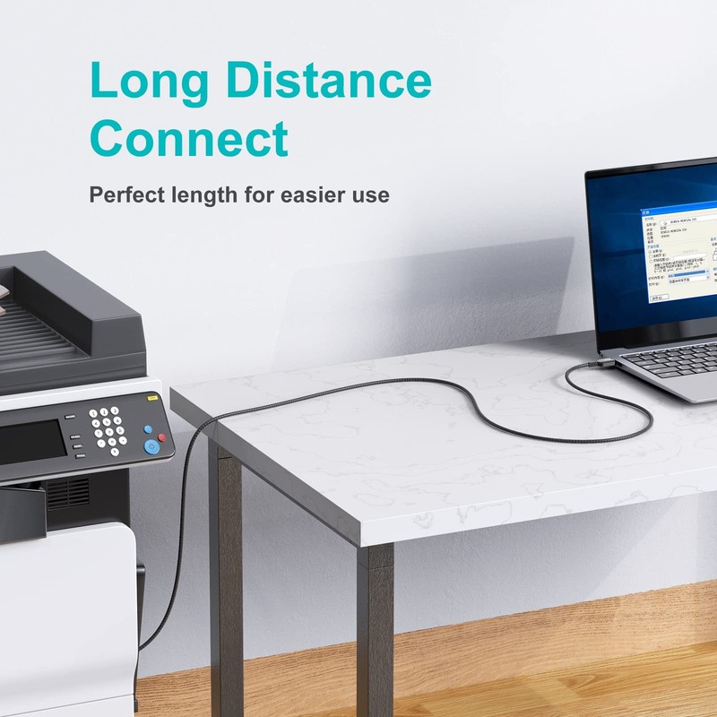 USB 2.0 Printer Cable 25 feet, USB Type A Male to B Male Scanner Cord High Sp... gallery