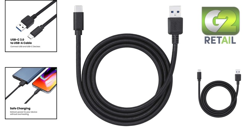Durable 3 Ft USB Type-C Male to USB-A Male Cable with High-Speed Data Transfer gallery