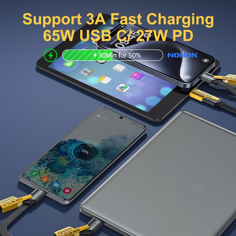 Multi Charging Cable, 4 in 1 Universal Fast Charging with USB A/USB C to Type C gallery