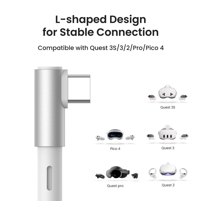 16FT USB 3.0 Link Cable for Meta Quest 3/2, Pico 4, PC & SteamVR 5Gbps Speed gallery
