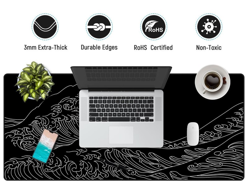 JIALONG Gaming Mouse Pad, Large Mousepad with Non-Slip Rubber Base, Smooth Cl... gallery