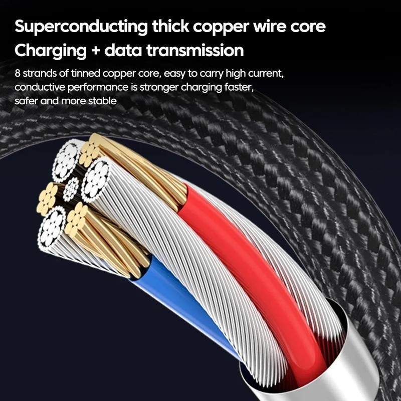 25cm/50cm 90° USB-C to USB-C Fast Charging Cable 6A Right Angle Data Cord gallery