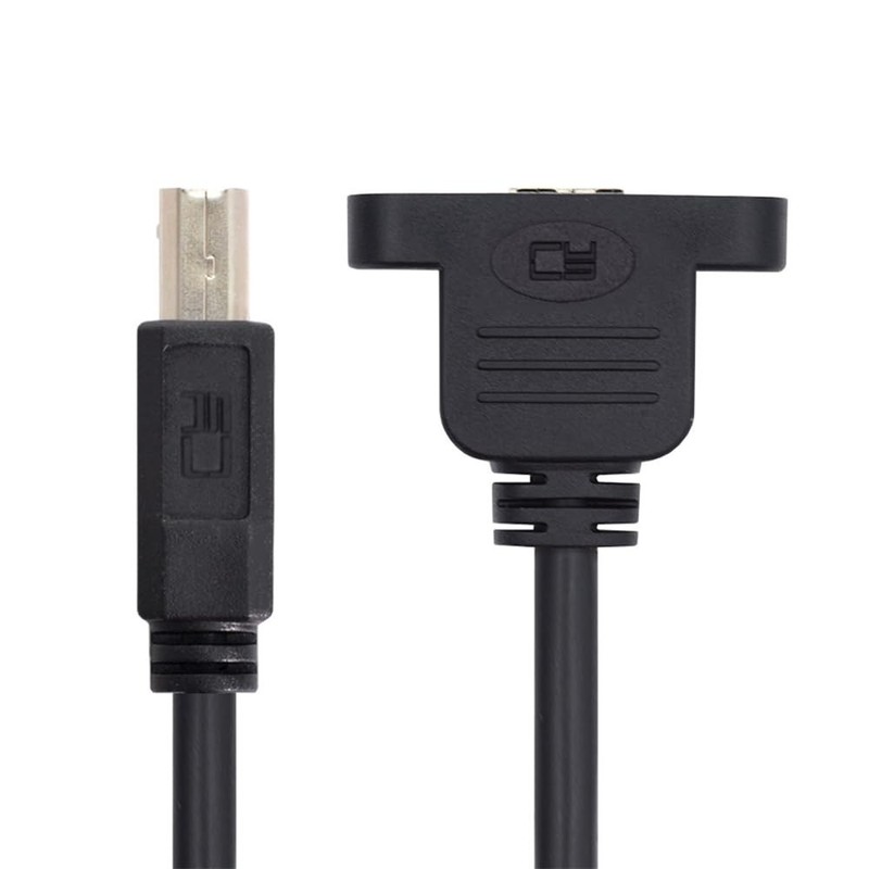 USB 2.0 Type B Male Screw Mount to 3.0 480Mbps Type B Micro Female Extender gallery