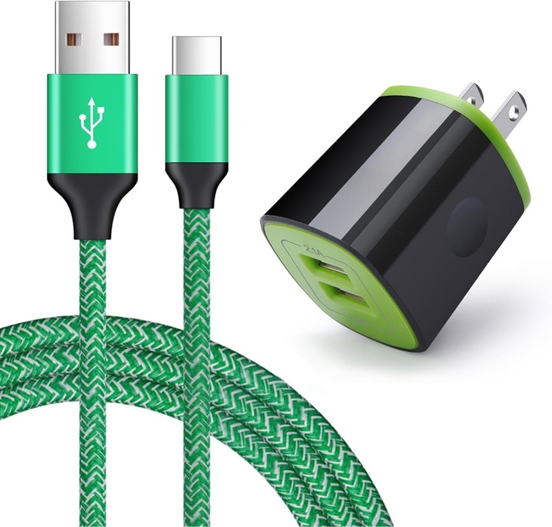 6ft Type C Fast Charging Cable & 2.1A USB Wall Charger for Ultimate Convenience gallery