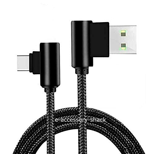 3 Pack 6FT 90 Degree Right Angle Braided Type C Fast Charging Cable USB-C Qui...
