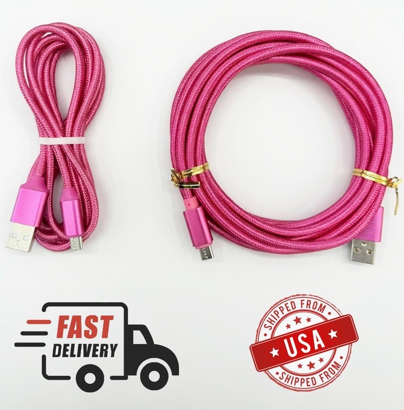 2x 6ft/10ft Micro USB Fast Charging Cable Cord For Samsung Android Phone Charger