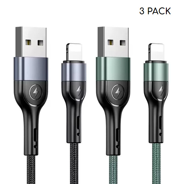 3 Pack Fast Charging & Data Sync iPhone Lighting Cable 3 Feet