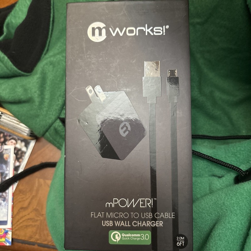 mPower! Flat Micro USB to USB 6ft High Speed Data Sync/Charging Cable NEW
