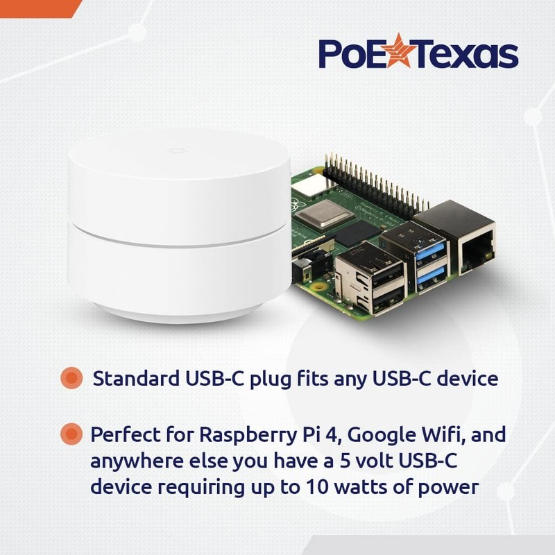 PoE Power for USB-Devices, Including Google WiFi & Raspberry Pi – for POS Sys... gallery