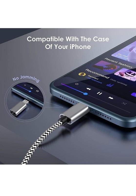 [Apple MFi Certified] iPhone to 3.5mm Car AUX Stereo Audio Cable (3FT/1M), Light gallery