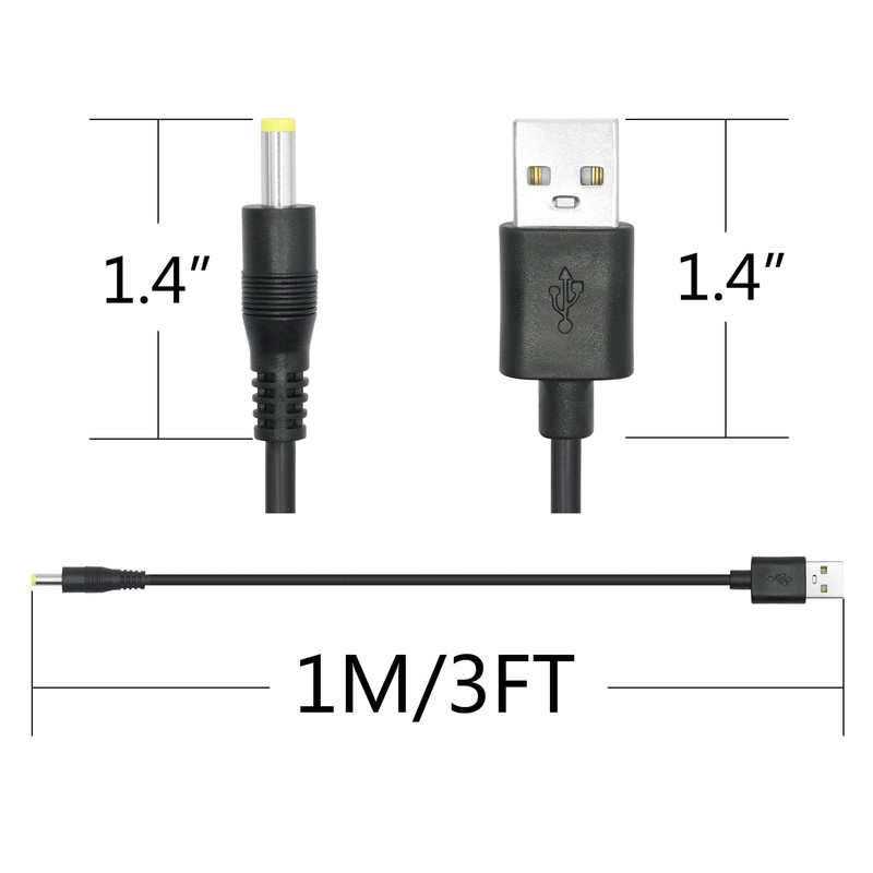 2Pcs USB to DC 4.0mm x 1.7mm Power Cord 3FT, USB A Male to DC 4.0mm x 1.7mm M... gallery