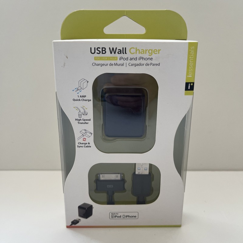 iessentials USB 30 Pin Charge Sync Cable Cord iPod Iphone 3.3′ Old Style New