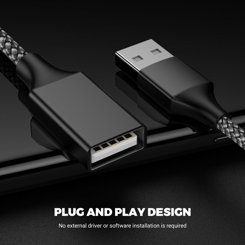 USB Y Splitter 1 in 3 Out 1Ft/30cm, USB Male to 3 Female Cable for PC/Laptop/... gallery