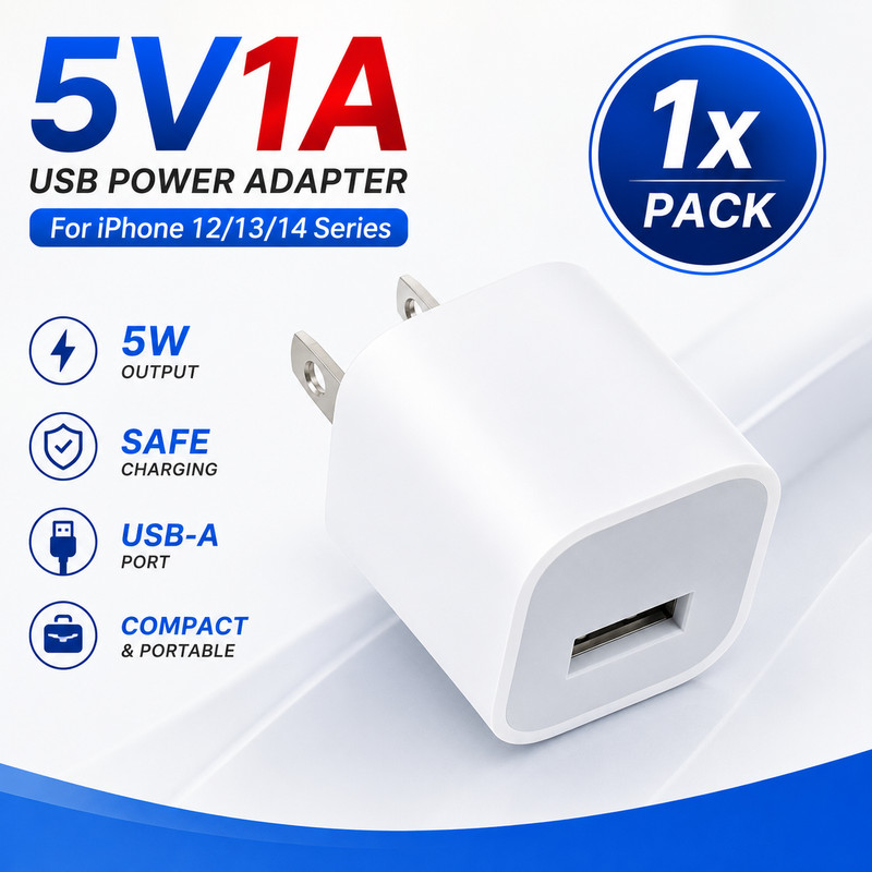 Genuine 5W USB Travel Power Adapter Cube Charger For iPhonee iPadd