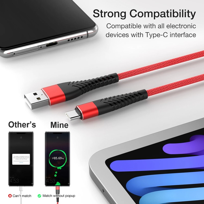 For iPhone 17 Pro Max 16 Plus USB-A Cable Fast Braid Type C Charging Data Cord gallery