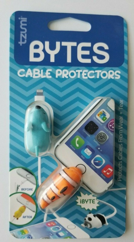 Tzumi Bytes Cable Protectors Mouse & Fish Protects Cables From Wear & Tear