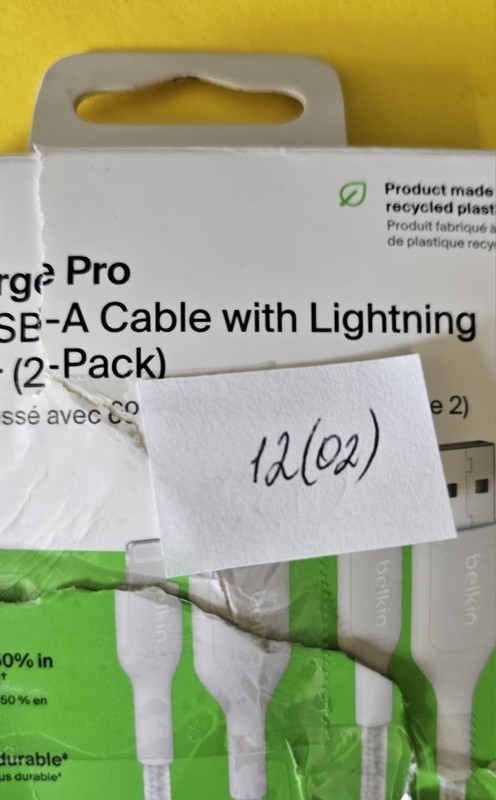 Aa3O Belkin Boostcharge Pro Braided Usb-A With Lighting Connector 2-pack White gallery