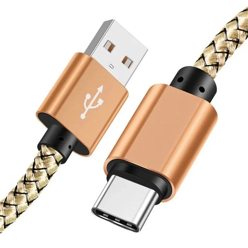 Nylon Data Cable Fast Charger USB a to Type C Charging Cable for Huawei Samsung gallery