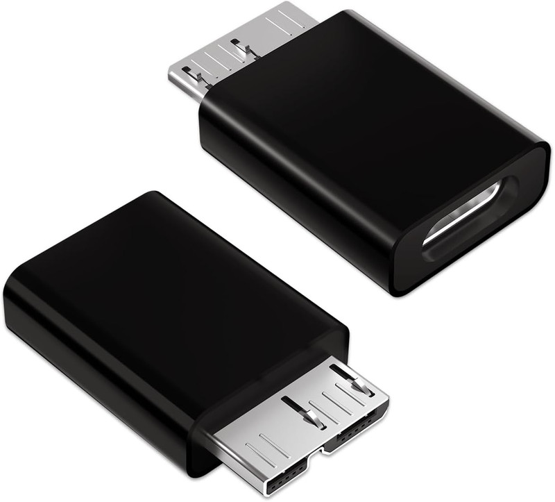 USB C Adapter 2 Pack Micro B to USB C, Type C Female to Micro B Male Cable Adapt