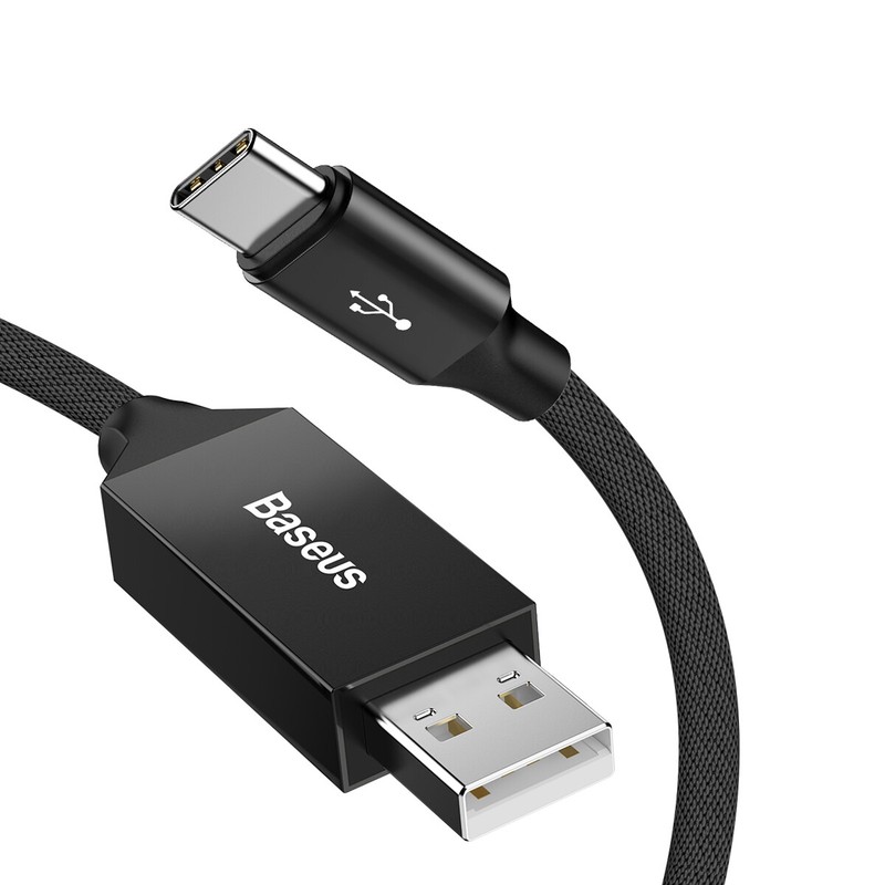 Baseus 5M 3A Fast Charge Type-C to USB Braided Charging Data Cable QC 3.0 16 FT gallery