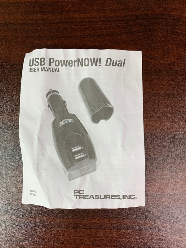 USB PowerNOW! Dual charger adapter 120 volts A/C or 12 volts D/C