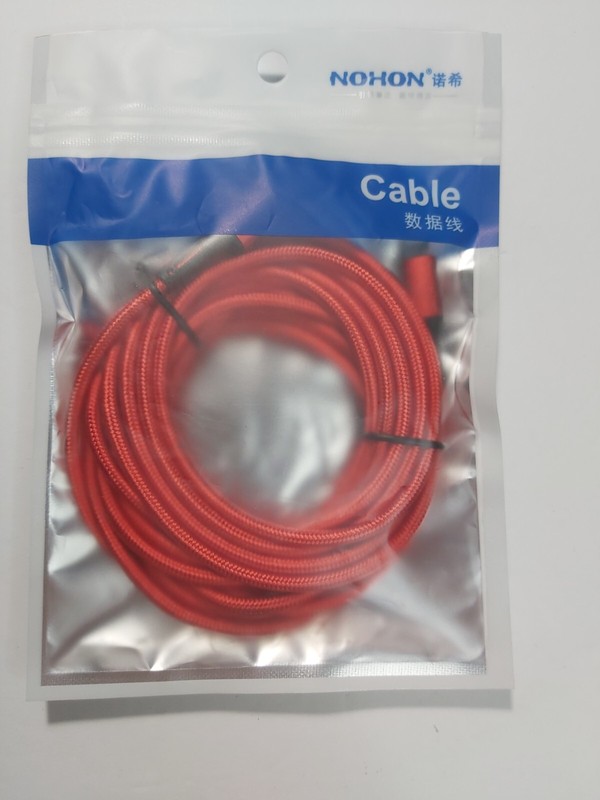 Brand New 3m Red Cotton Long Cable for iPhone - Fast Quick Charge gallery