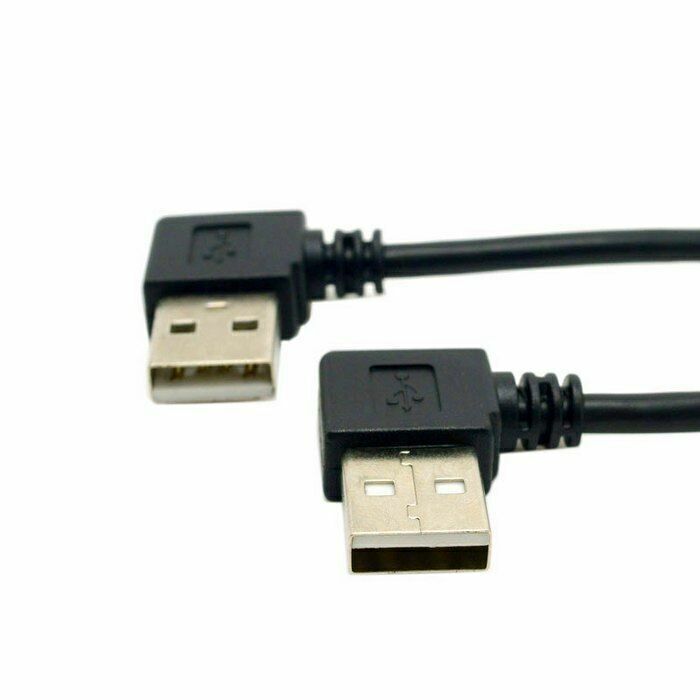 2pcs 90 Degree Left & Right Angled USB 2.0 A Male to USB Female Extension Cable gallery