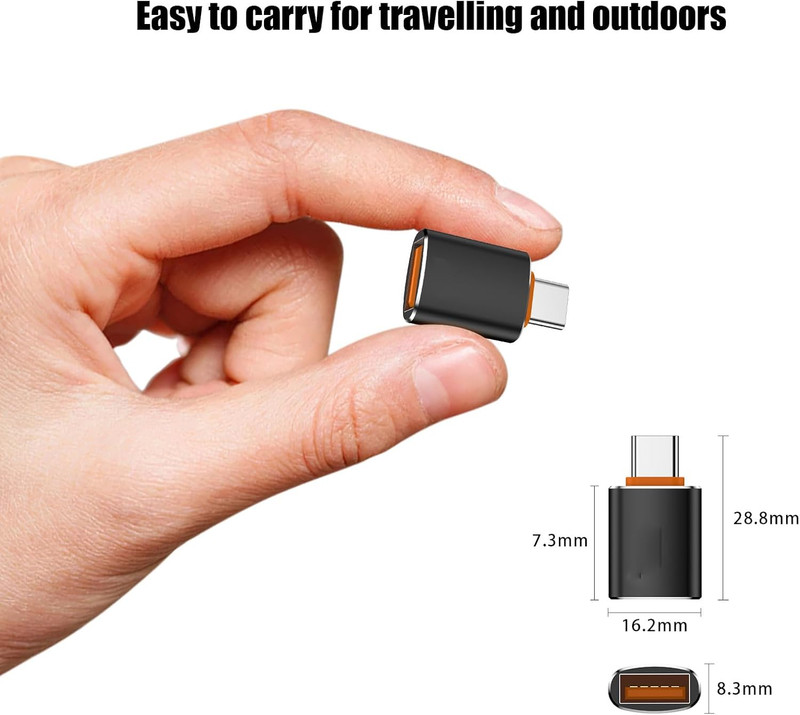 10 Pack USB C to USB Adapter,10Gbps USB a Female to USB C Male Adapter | 120W Fa gallery