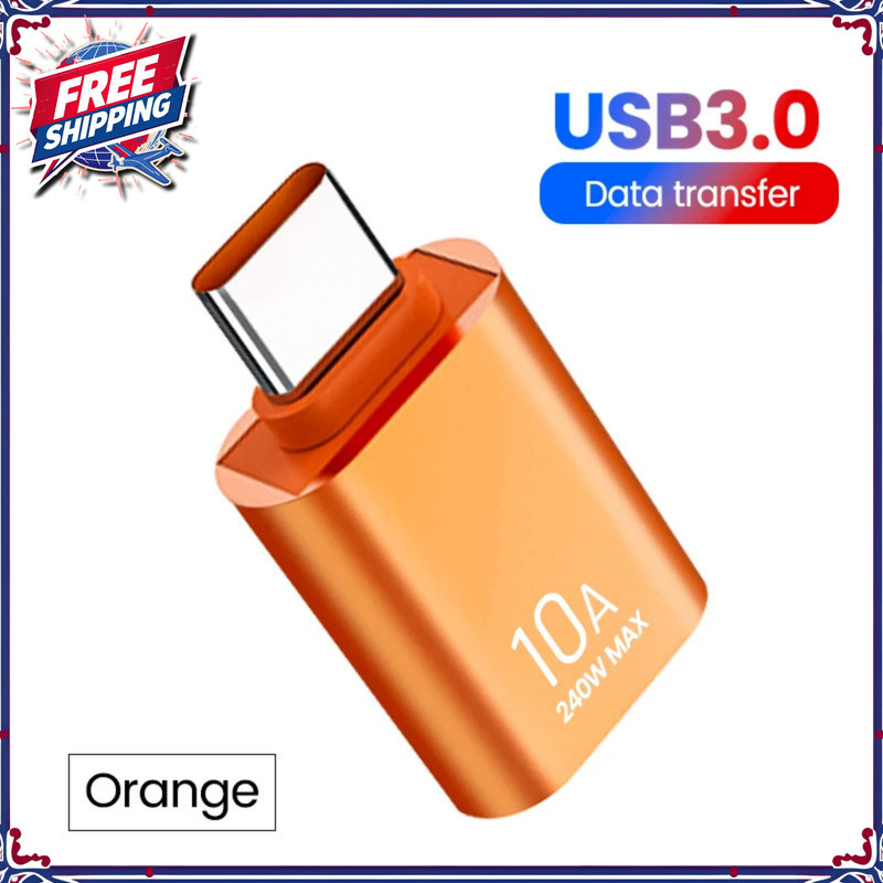 10A OTG USB 3.0 to Type C Adapter USB Female Type C Male Fast Phone Charging gallery