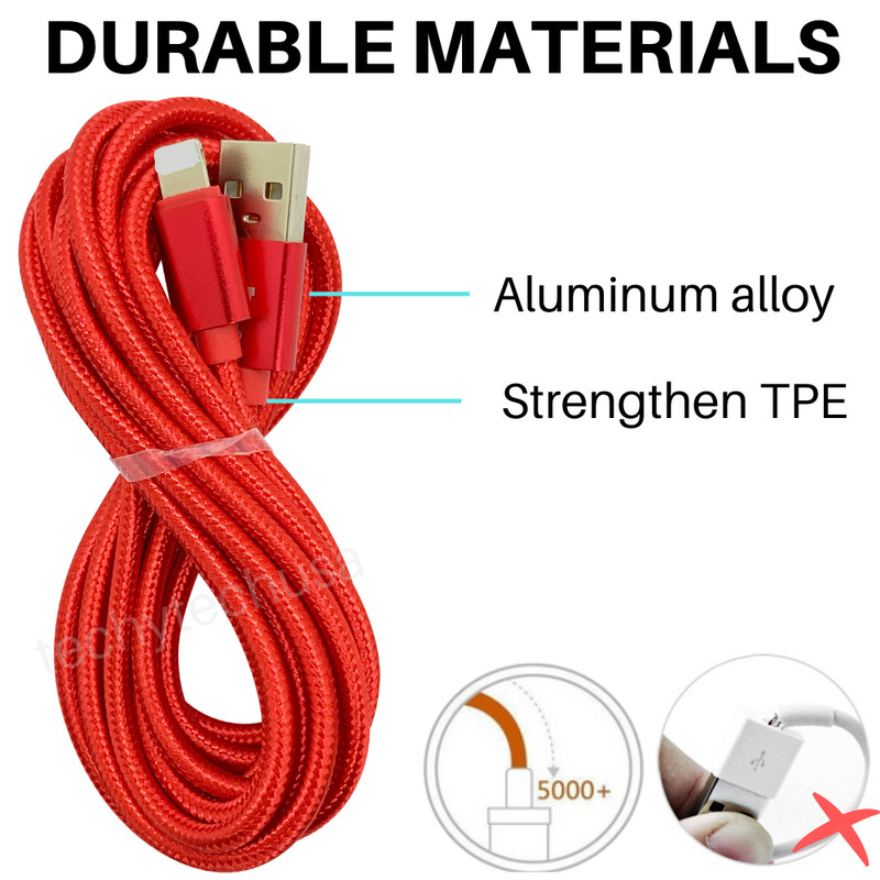 3/6X USB Fast Charging Data Cable 10Ft Lot For iPhone 14 13 12 11 8 Charger Cord gallery