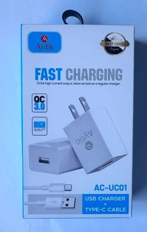[12- Pack] Wholesale Lot QC 3.0 Fast Charger Adapter USB-A Port + Type-C Cable gallery