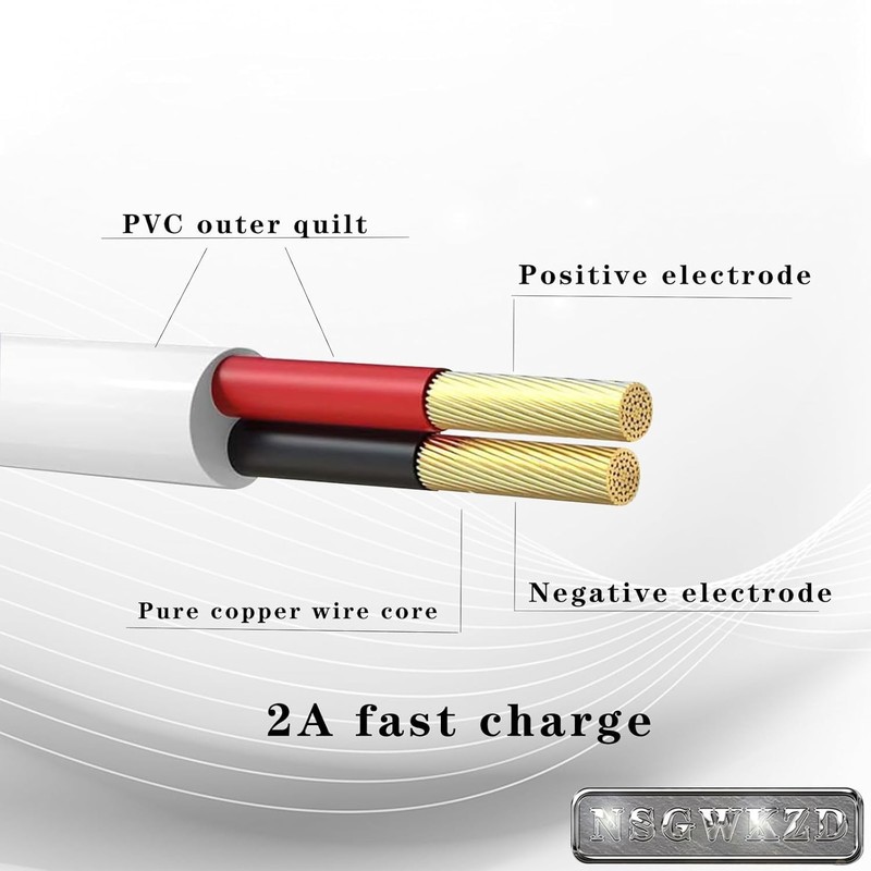 Lighted Makeup Mirror Charger Cable USB To DC 5.5x2.1mm 5V Power Cord 3.3ft gallery