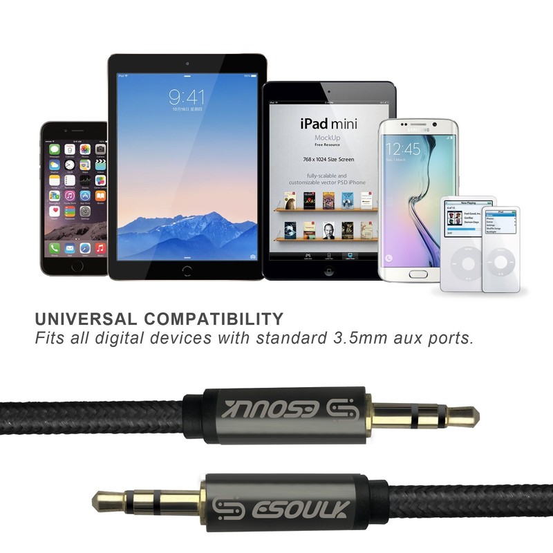 New 10 Ft 3.5mm Music Cable - iPod to Car Stereo AUX / Auxillary Wire Cord BLACK gallery