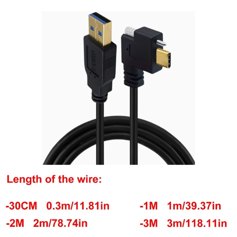 USB 3.0 Screw Locking Cable Wire Left Right For Visual Inspection Equipment gallery