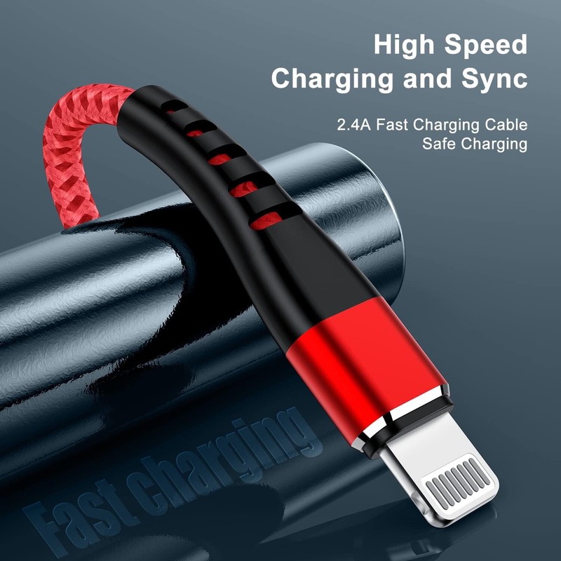 3 Pack 6ft Fast Charger Cable Heavy Duty For iPhone ipad ipodXR 8 7Charging Cord gallery