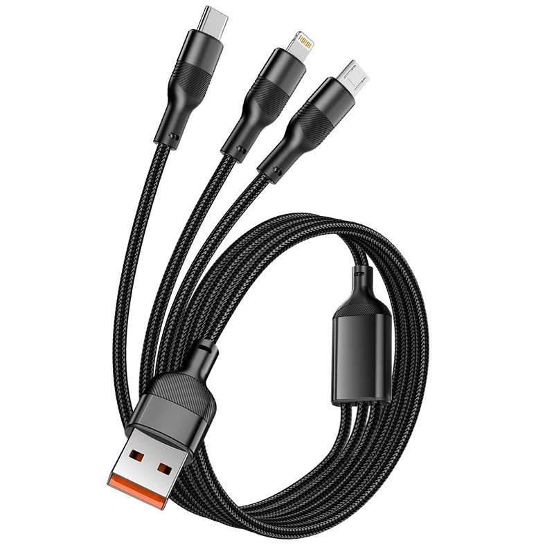 3in1 66W USB Cable Charger Cord for Samsung S26 S25 S24 iPhone 17 16 15 14 13 12