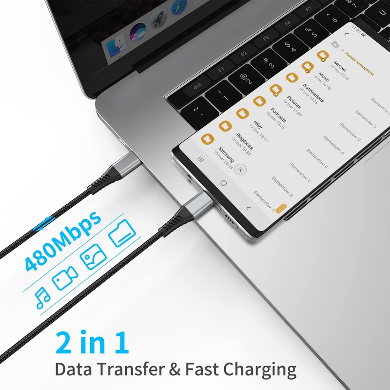 6 inch USB C to USB C Cable, 0.5ft 3Pack Short USB Type C Charger Cable PD Fa... gallery