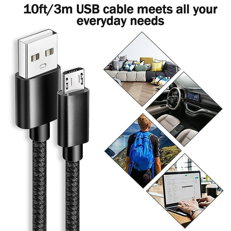 3Ft 6Ft 10Ft Fast Micro USB Cable Duty Sync For Samsung Android LG Charger Cord gallery