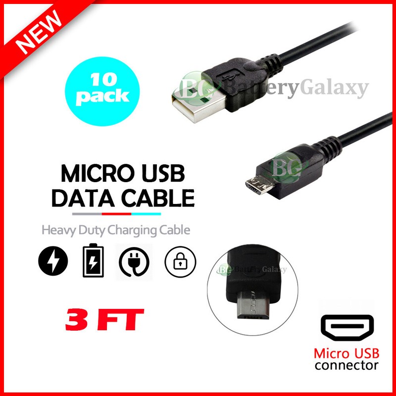 10x Micro USB Charger Fast Charging Cable Cord For Android Cell Phone Tablet