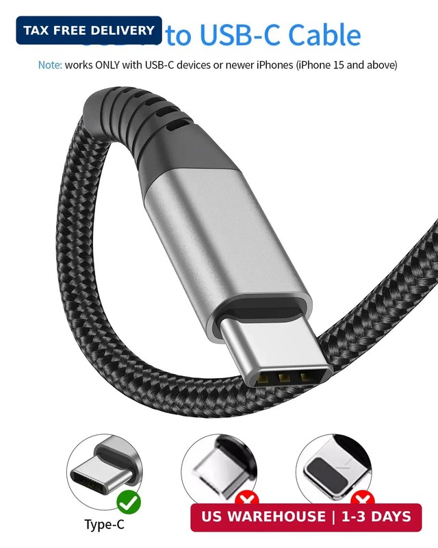6 inch Short USB C Cable Fast Charging 2 Pack, 0.5ft USB A to USB C Cable Short gallery