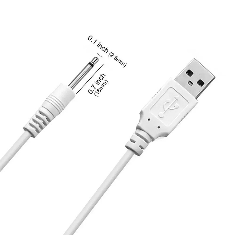 USB DC 2.5mm Charger Cable Cord for Rechargeable Massager & Vibrator USB gallery