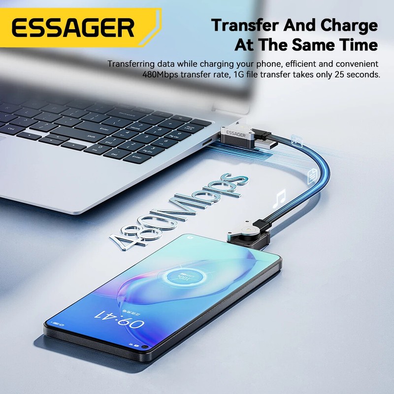 65W 4 in 1 USB Type C Charger Cable PD Fast Charging Wire Cord For iPhone 16 15 gallery