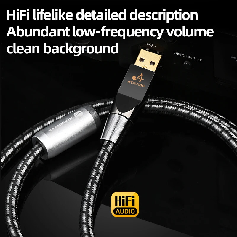 For Amplifier DAC Hi-end 7N OCC USB A-B A-C B-C C-C Jack Connector Audio Cable gallery