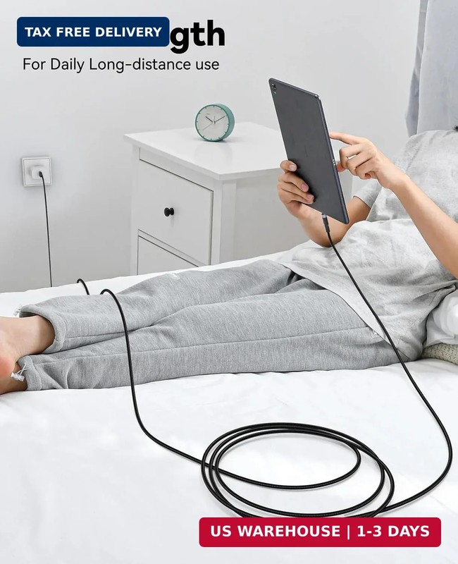 25ft USB C Cable Fast Charging 12W, Extra Long USB A 2.0 to USB-C Charge Cord 25 gallery