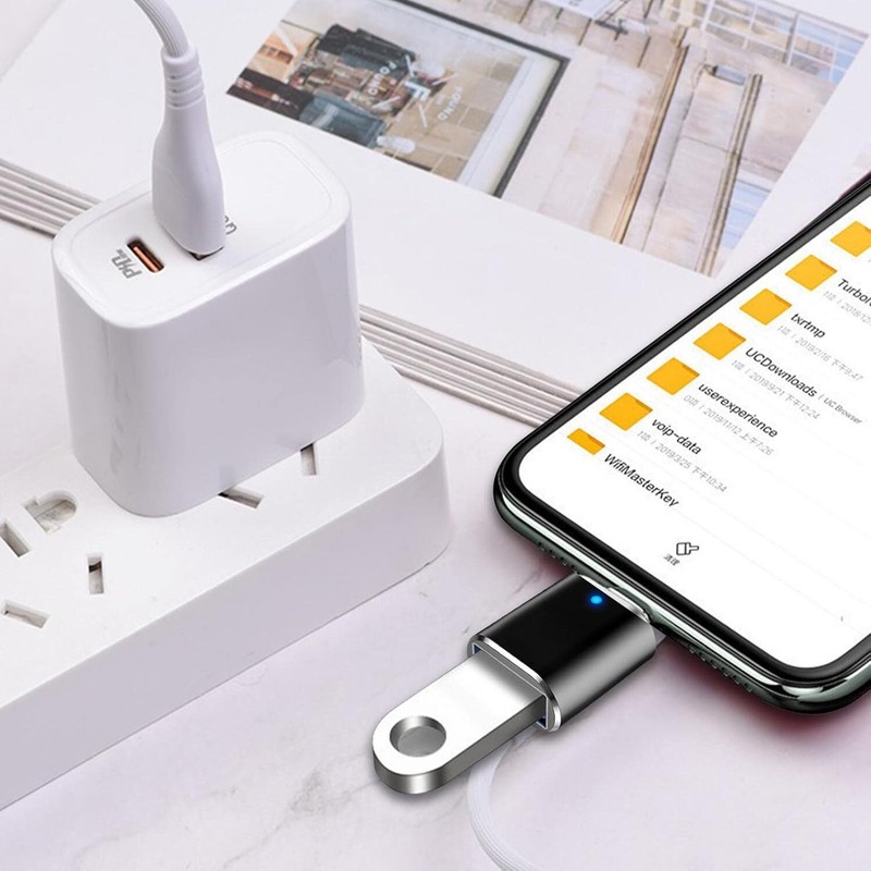 LED USB-C 3.1 Male to USBA Female Adapter Converter OTG Type C Android Phone LOT gallery