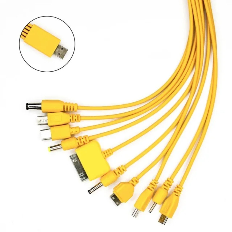 10-in-1 Multi-Function USB Charging Cable Universal Multi-Head Phone Charger