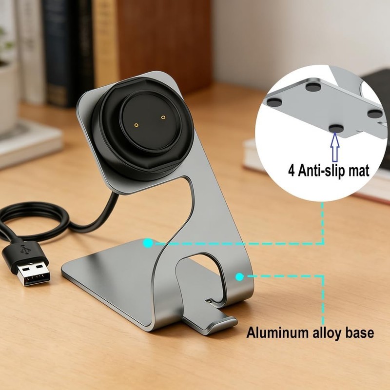 All-in-One Charger for Amazfit Active/GTR/Bip - Magnetic Dock with 4.92 Ft Cable gallery