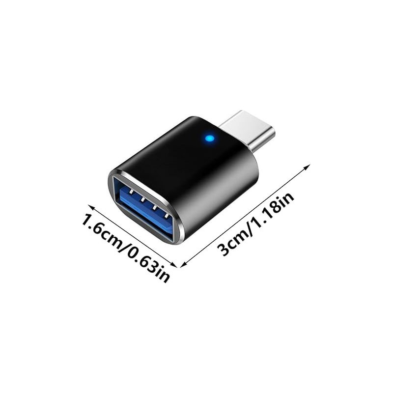 LED USB-C 3.1 Male to USBA Female Adapter Converter OTG Type C Android Phone LOT gallery